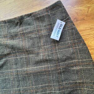 Old Navy Fall Dark Academia Plaid Skirt NWT Sz S